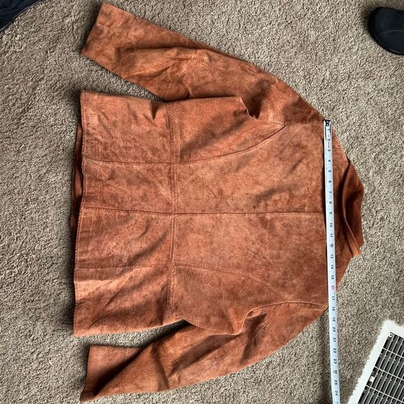 VTG St. John’s Bay Washable Suede Jacket Rust Brown Zip Front XL - Picture 15 of 15